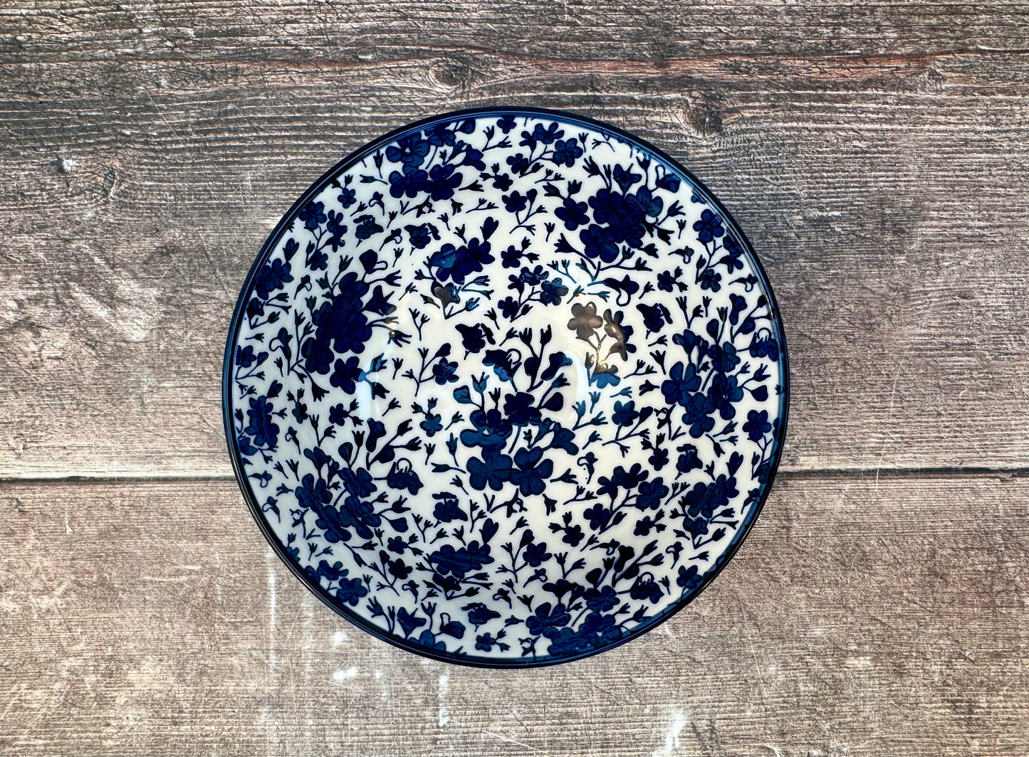 Blue and White Floral Design Bowl, 12cm