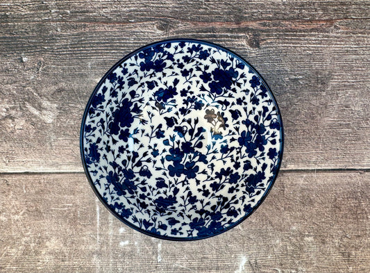 Blue and White Floral Design Bowl, 12cm