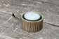 Grey Striped Tea Light Candle Holder