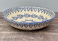 Blue and White Patterned Serving Bowl, 28cm