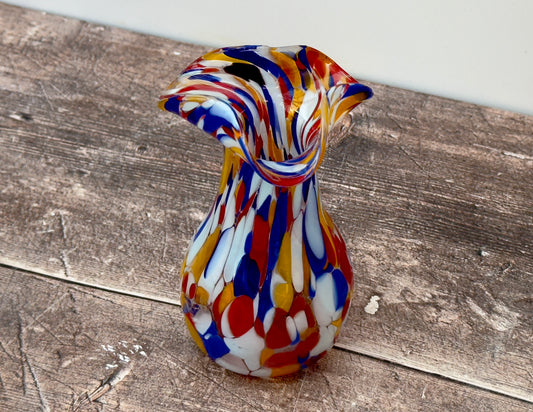 Small Handmade Murano Glass Vase, Design 1