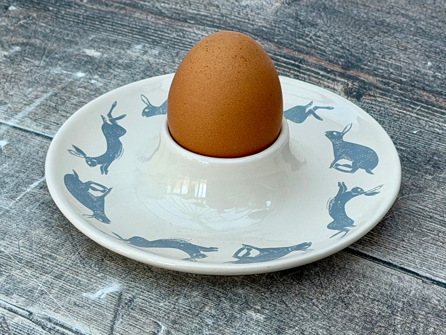 Hare Patterned Egg Cup