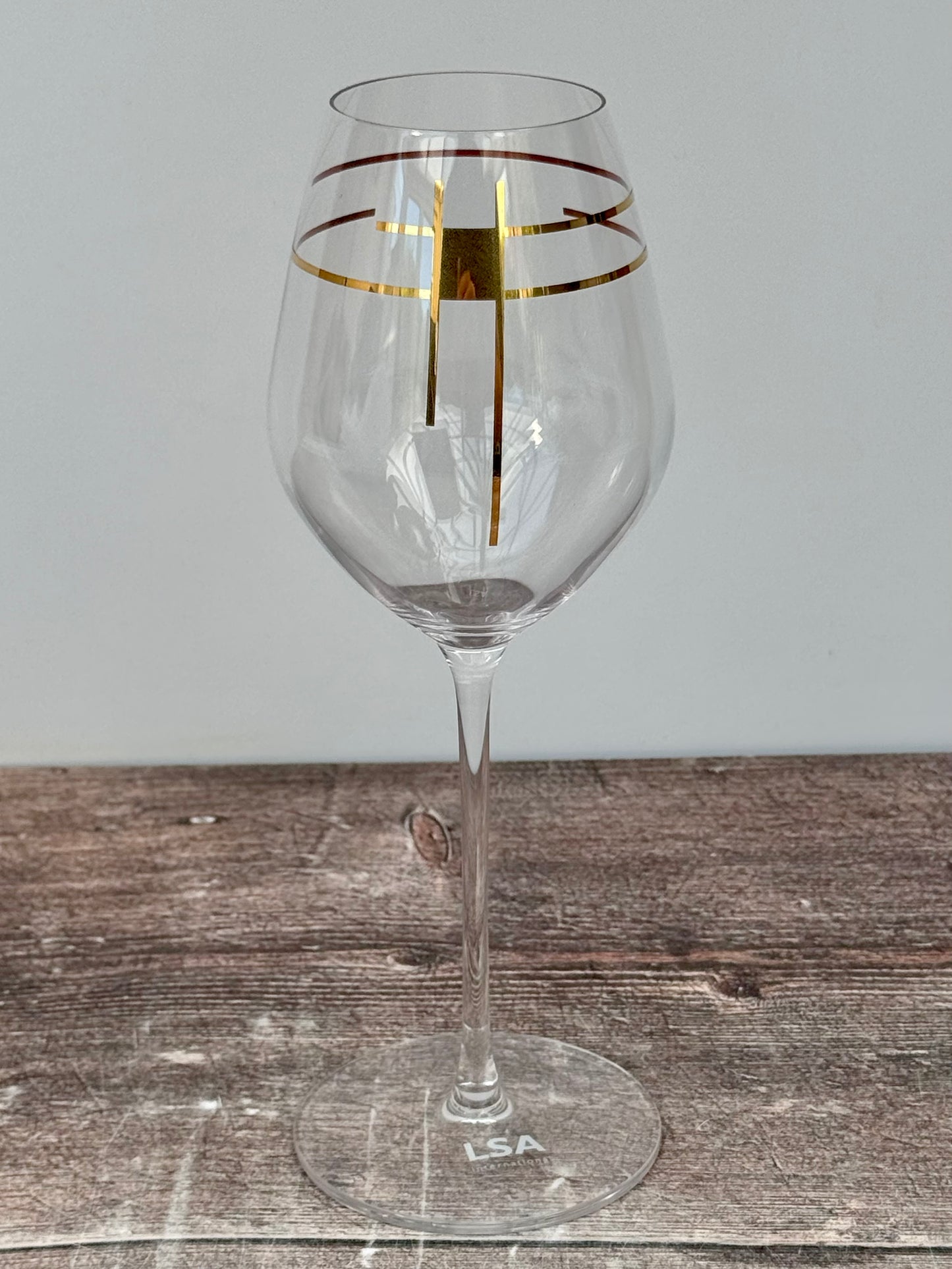 LSA Century Gold Design Champagne Flutes, Set of 4