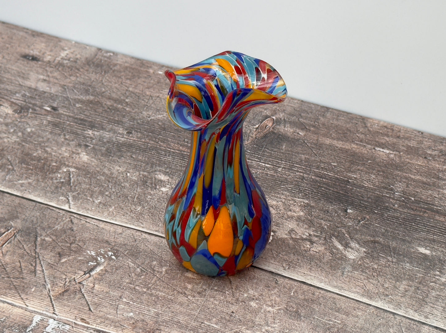 Small Handmade Murano Glass Vase, Design 13