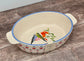 Cath Kidston Budgie Patterned Oval Baking Dish, 28cm