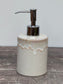 White Patterned Soap Dispenser