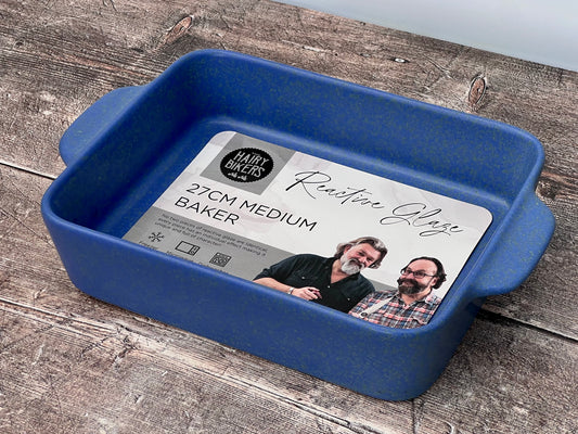 Hairy Bikers Medium Blue Rectangular Baking Dish, 27cm