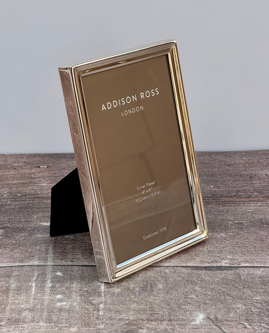 Addison Ross Silver Plated Stepped Edge Photo Frame 4 x 6