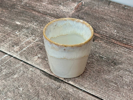 White Patterned Espresso Cup