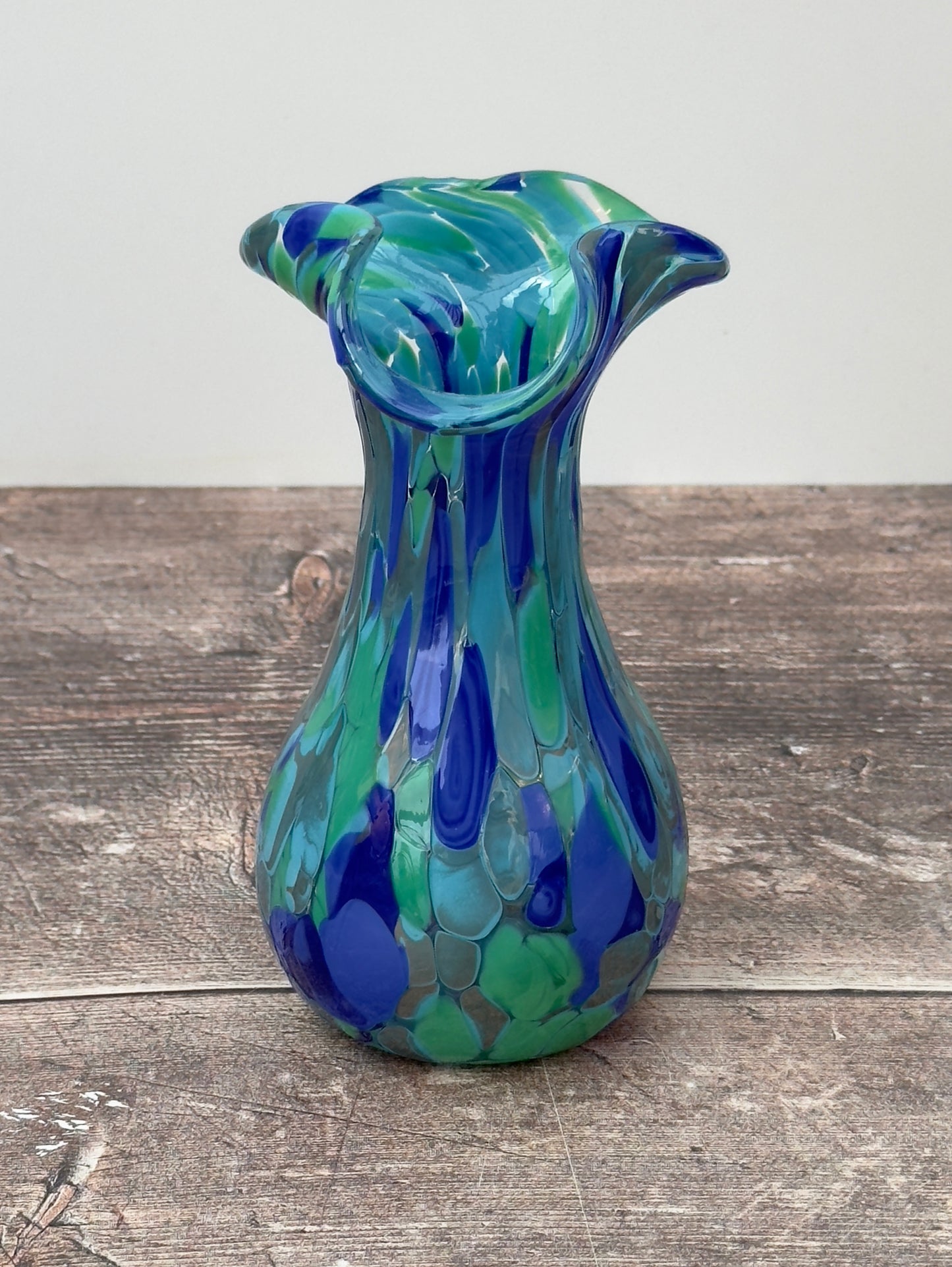 Small Handmade Murano Glass Vase, Design 10