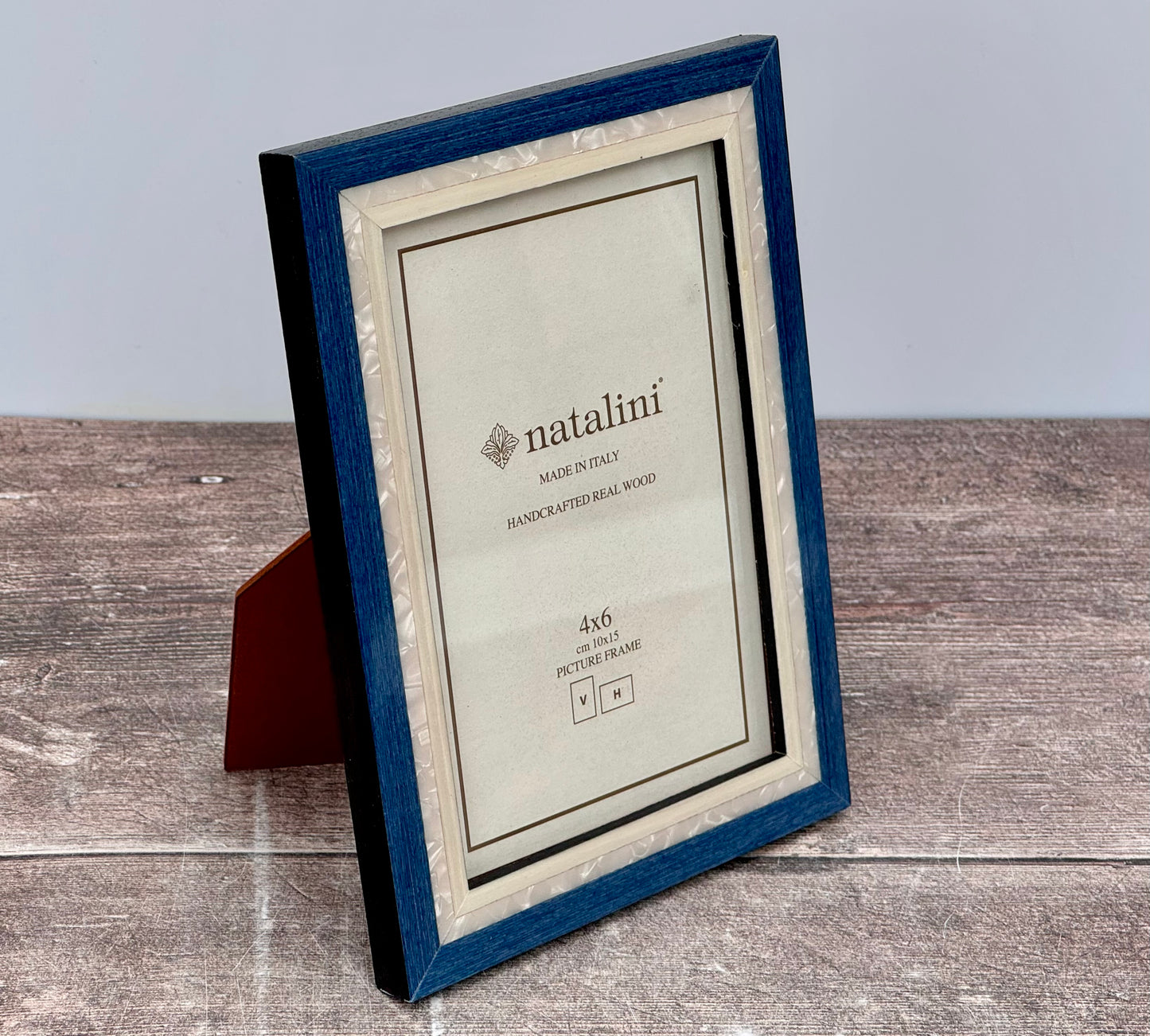 Natalini Blue and Shell Photo Frame 4 x 6