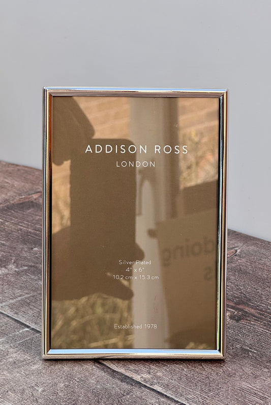 Addison Ross Silver Plated Thin Raised Edge Photo Frame 4 x 6
