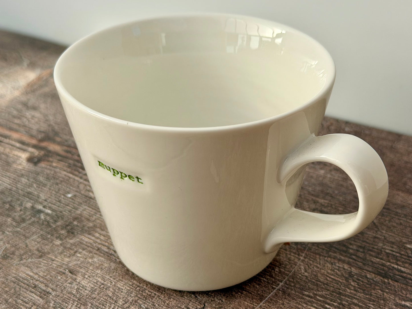 White ‘muppet’ Mug