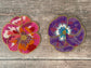 Set of 2 Beaded Flower Coasters