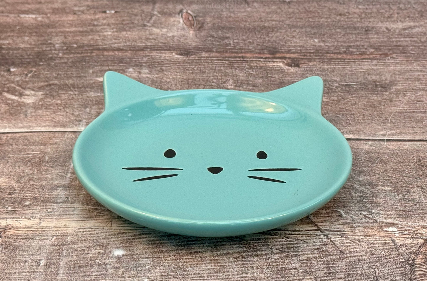 Turquoise Cat Small Dish / Bowl