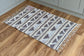 Beige Triangle Patterned Rug, 69cm x 114cm