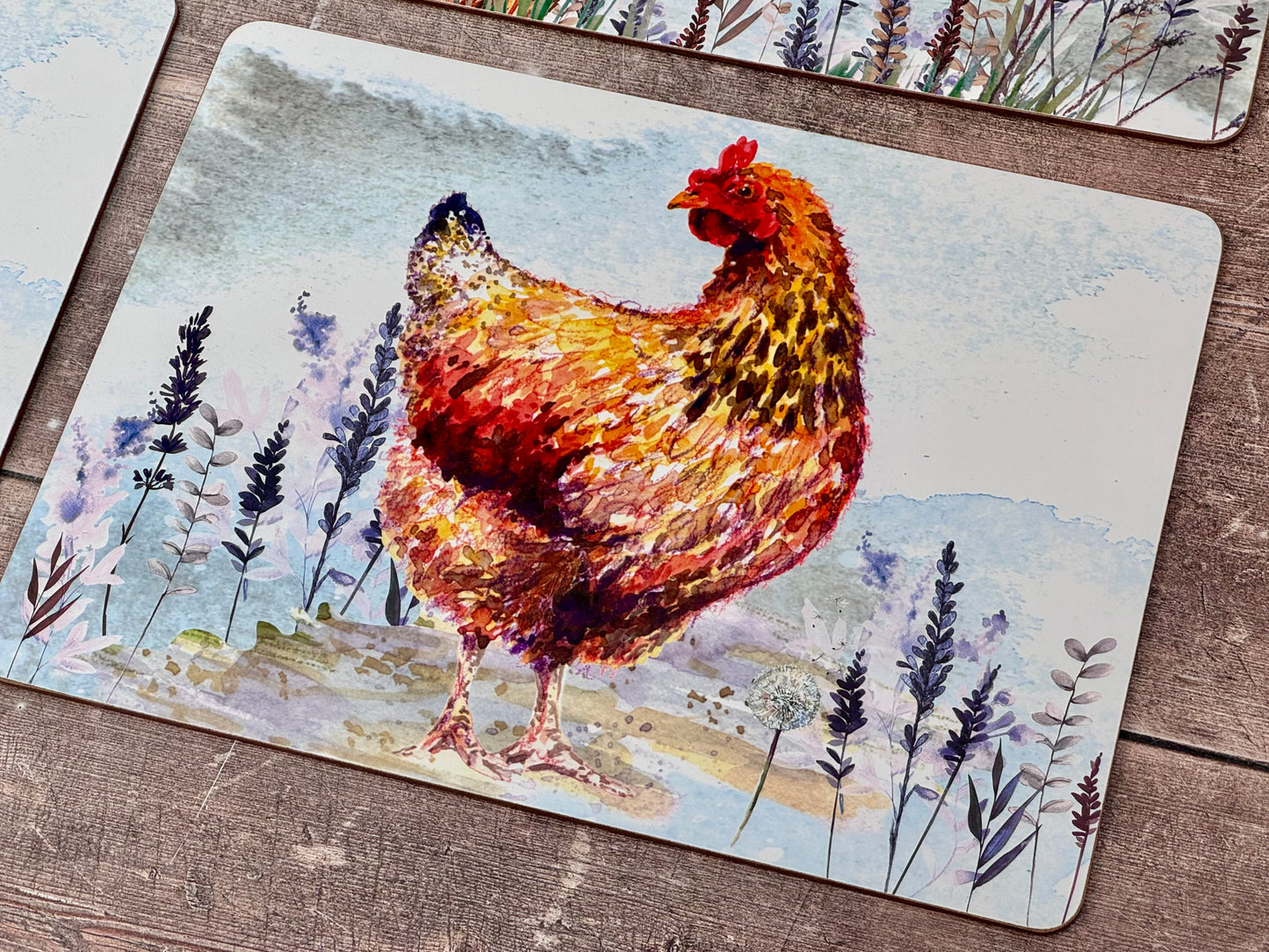 Set of 4 Rectangular Country Animal Placemats