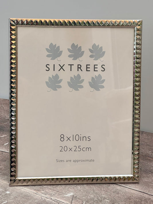Sixtrees Silver Tone Bevelled Photo Frame, 8’ x 10’