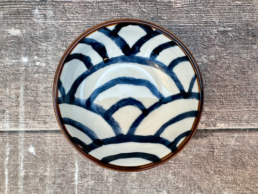 Blue and White Moon Design Dipping Bowl, 9cm