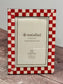Natalini Red and White Checkerboard Border Photo Frame 4 x 6