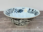 Blue and White Cat Patterned Japanese Bowl, 20.5cm