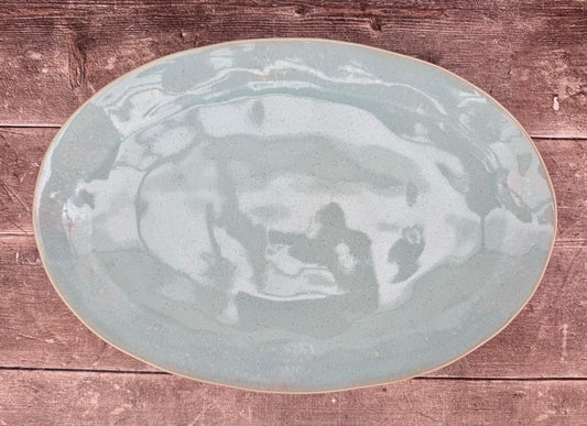 Sea Blue Oval Serving Plate, 45cm