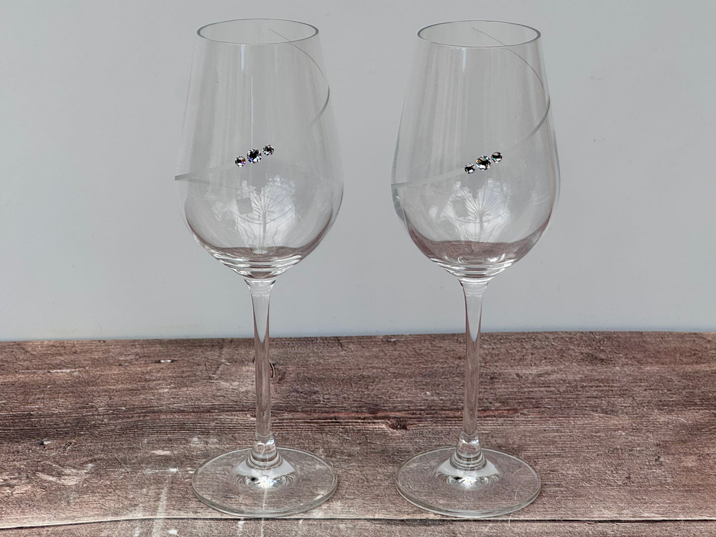 Set of 2 Clear Portmeirion Wine Glasses