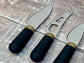 Taylor’s Eye Witness Brass Cheese Knife Set