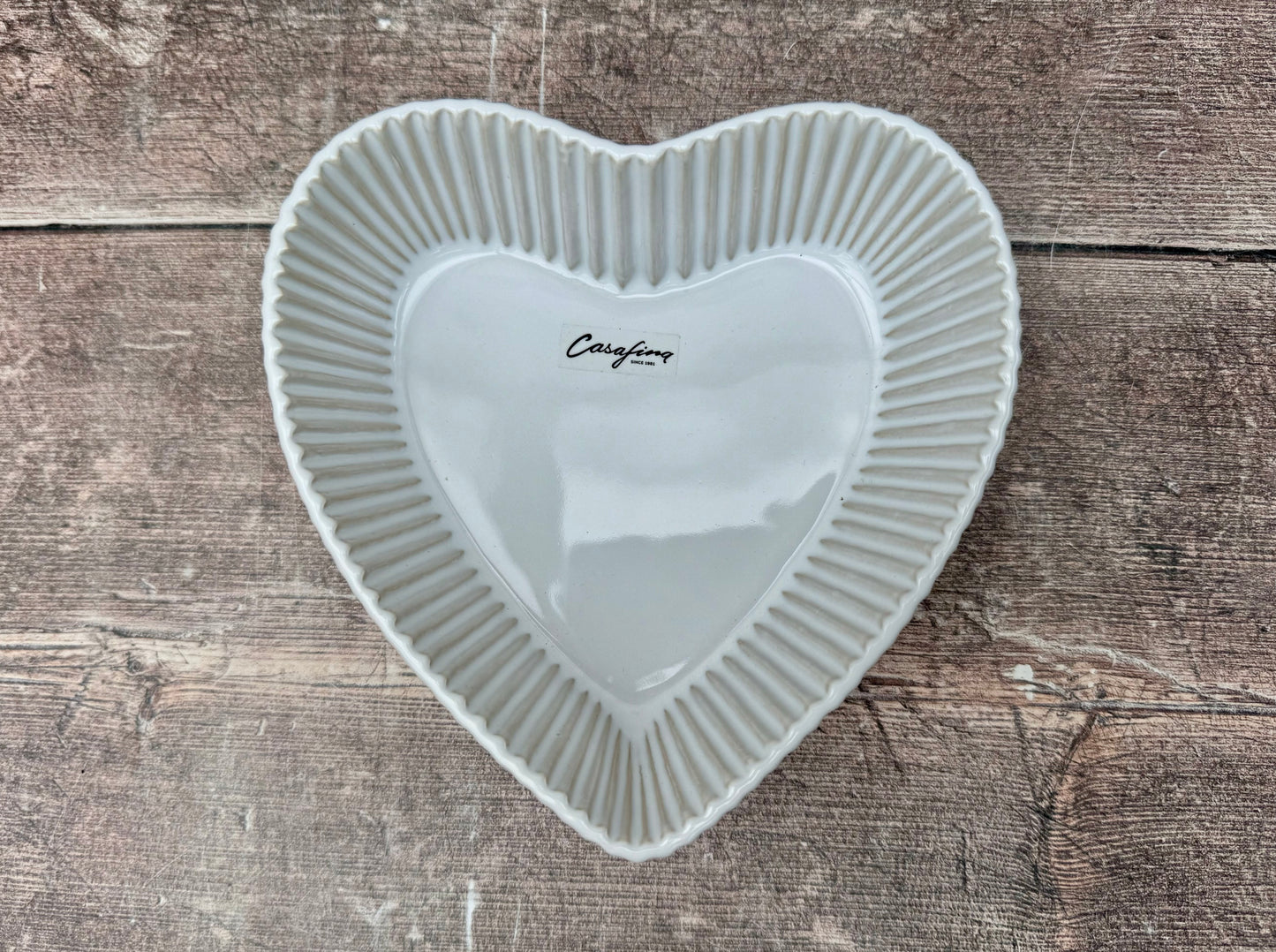 White Heart Small Baking Dish, 15cm