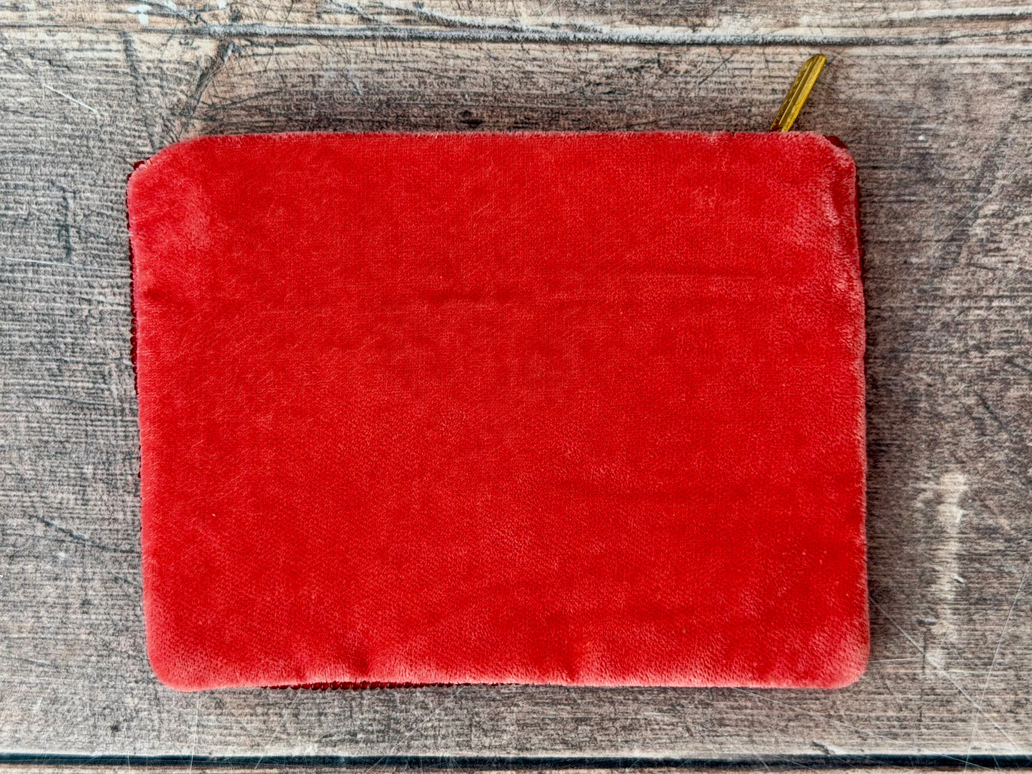 Small Red Crab Beaded Purse