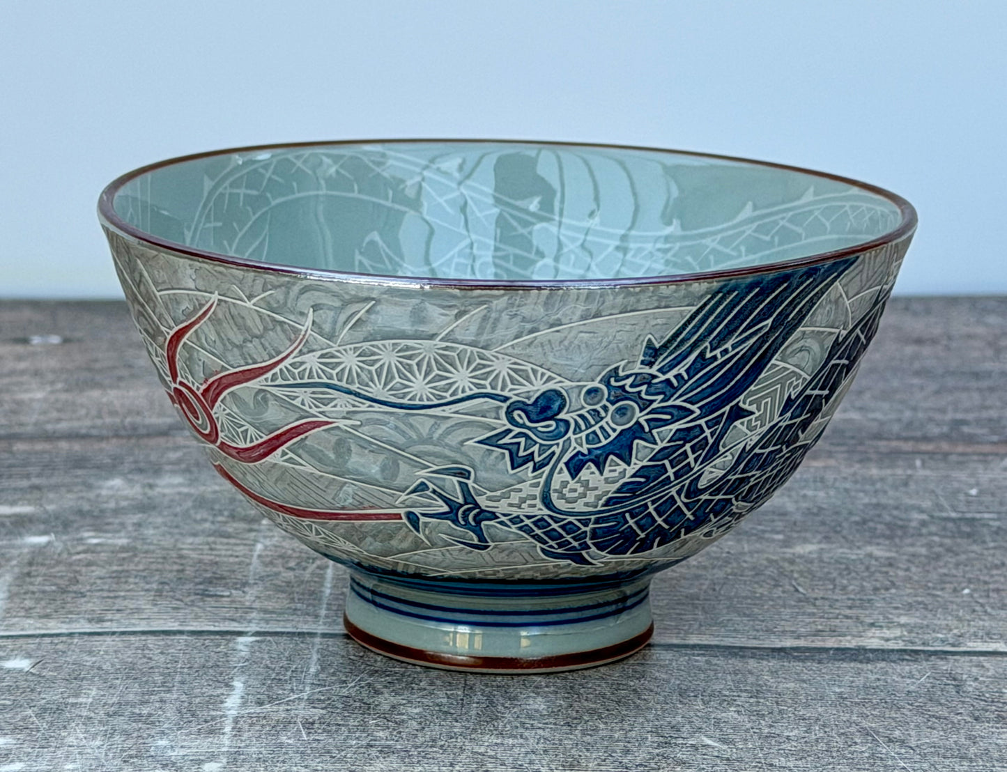 Tokyo Design Studio Silver Dragon Patterned Small Bowl, 11cm