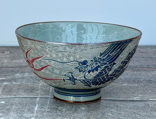 Tokyo Design Studio Silver Dragon Patterned Small Bowl, 11cm
