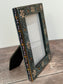 Hand Painted Photo Frame 4’ x 6’ - Black and Pink Flower Design