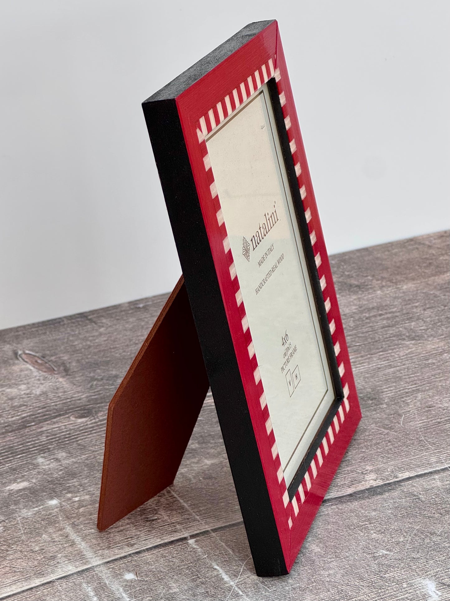 Natalini Red Chequered Border Photo Frame 4 x 6