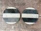 Set of 2 Black and White Marble Coasters