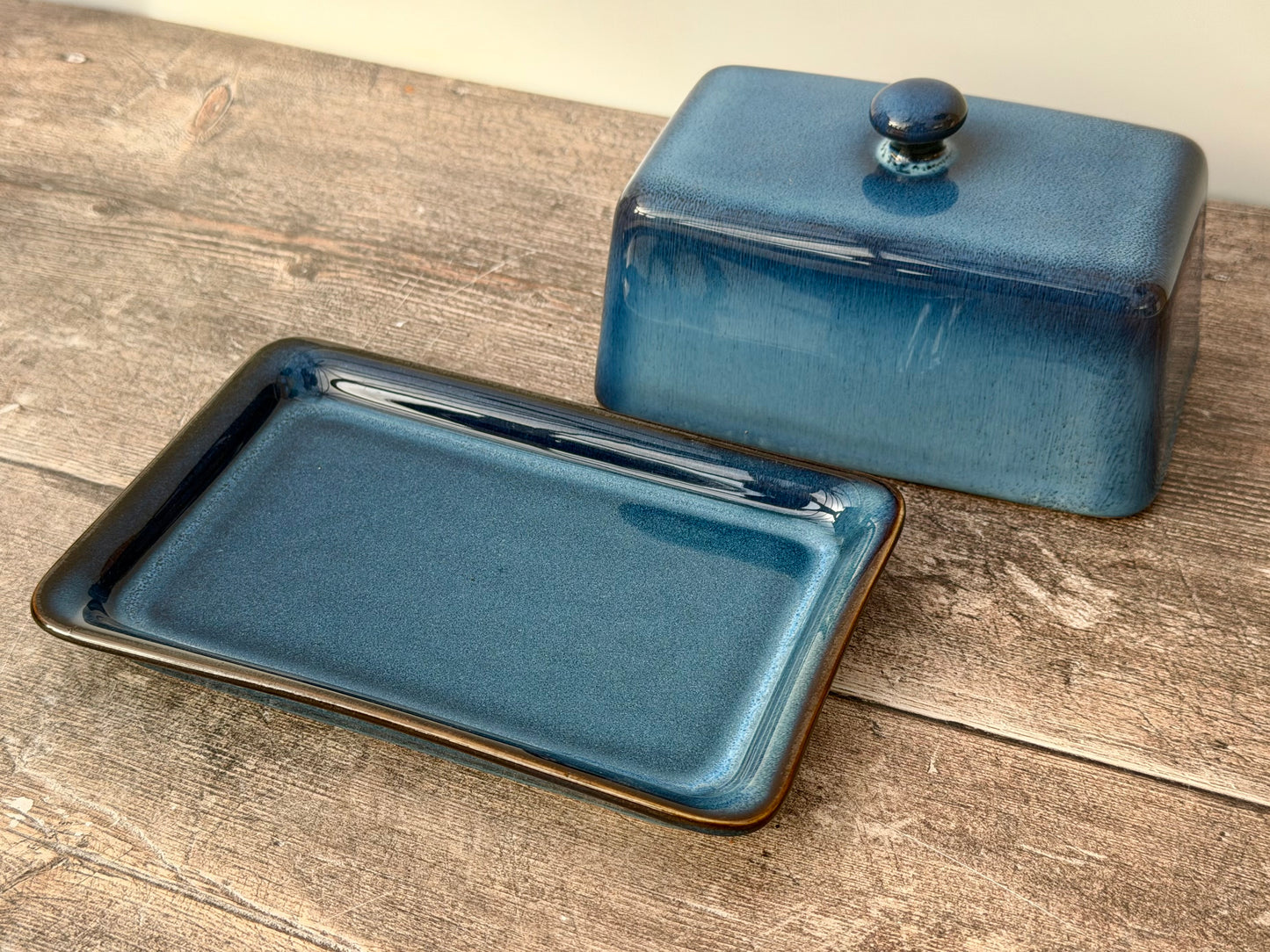 Scandi Home Blue Butter Dish