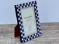 Natalini Blue Checkerboard Border Photo Frame 4 x 6