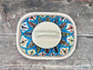 Multi-Coloured Patterned Butter Dish, Design 2