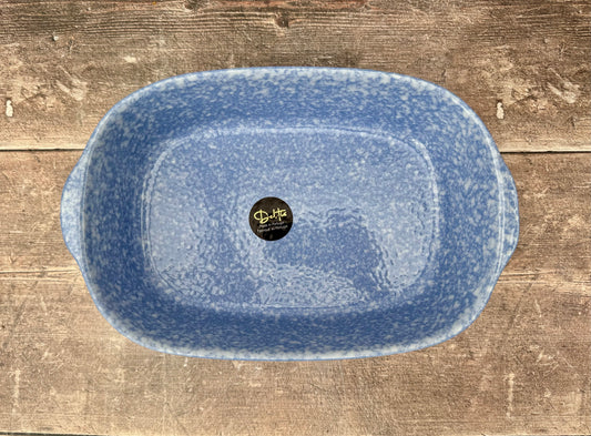 Blue Speckled Rectangular Baking Dish, 30.5cm