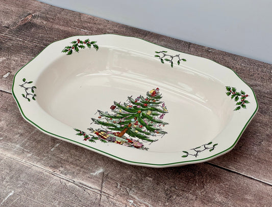 Spode Christmas Tree Open Vegetable Dish