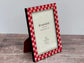 Natalini Red and Pink Chequered Photo Frame 5 x 7
