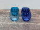 LSA Set of 4 Blue Coro Tea Light Holders