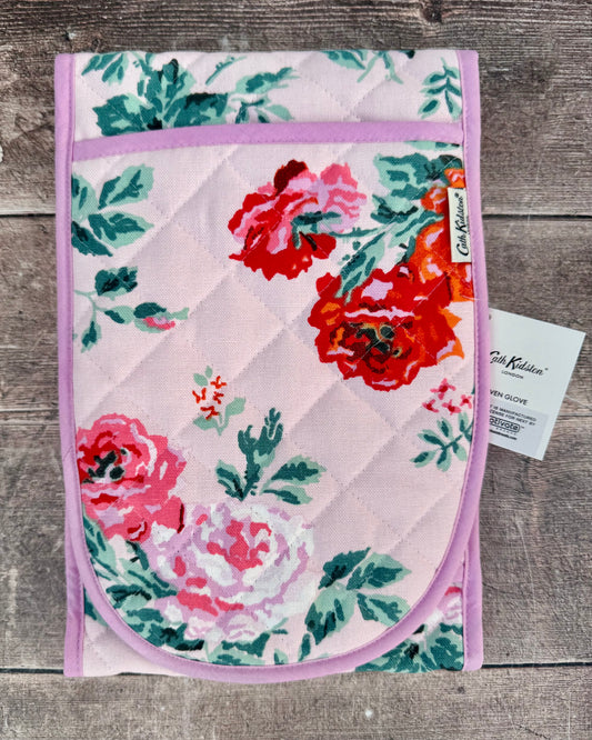 Cath Kidston Rose Flower Patterned Double Oven Glove