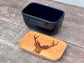 Stag Blue Butter Dish, Design 2