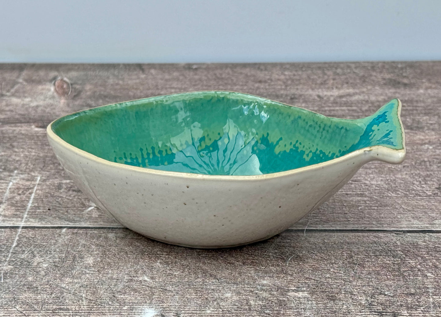 Small Blue Fish Shaped Bowl, 14cm