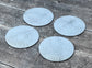 Set of 4 Silver Tone Hammered Coasters