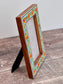 Hand Painted Photo Frame 4’ x 6’ - Turquoise Flower Design