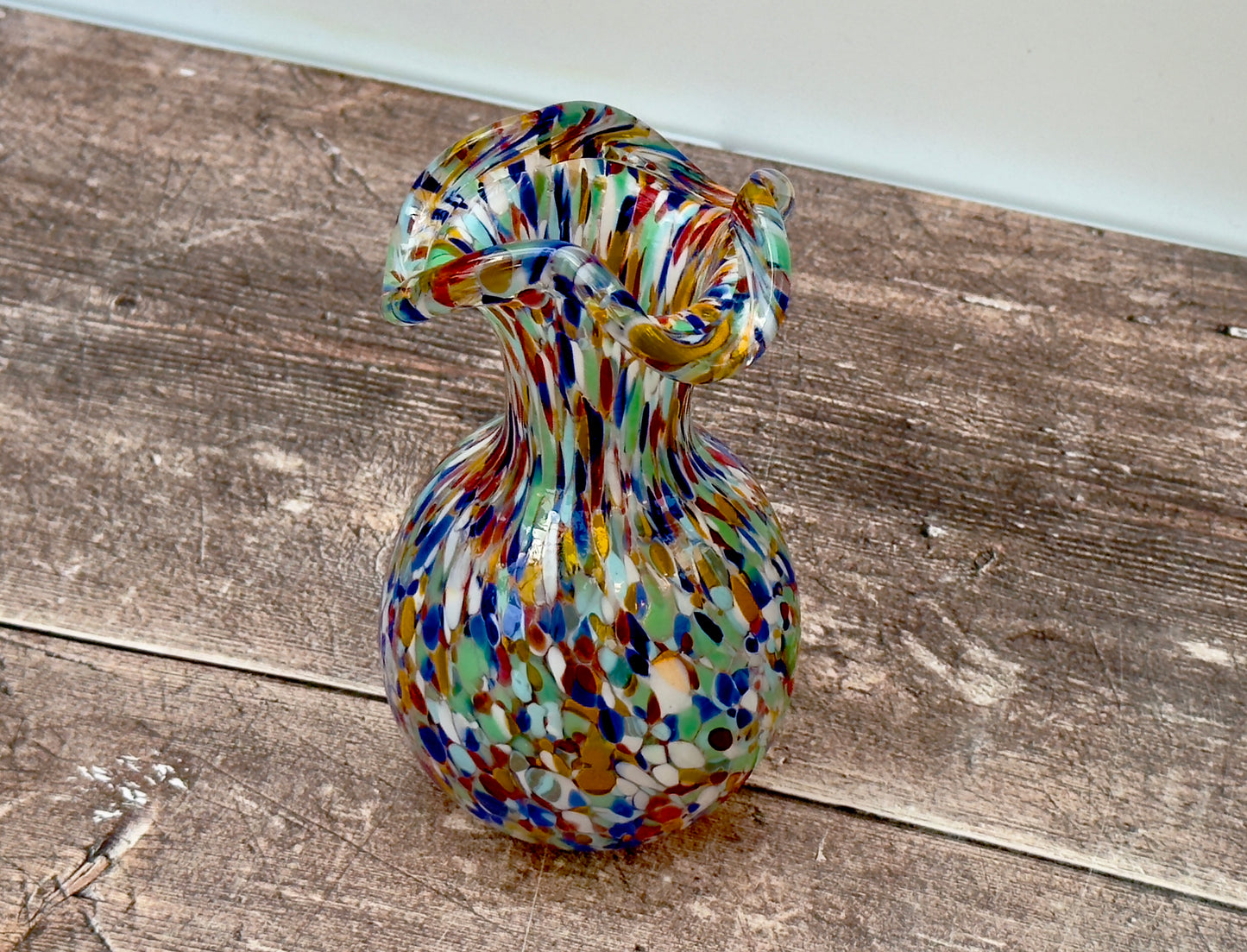 Small Handmade Murano Glass Vase, Design 7