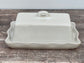 White Wavy Edge Butter Dish