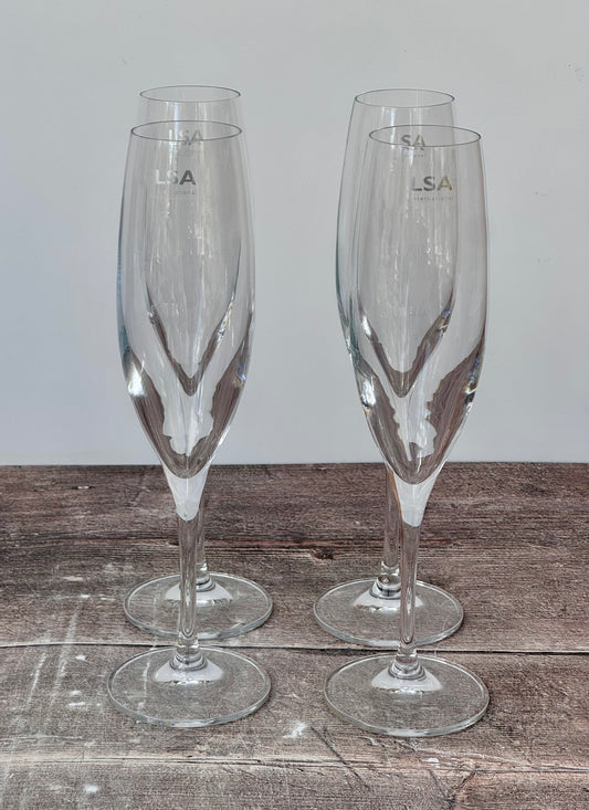 LSA Uno Champagne Flutes, Set of 4